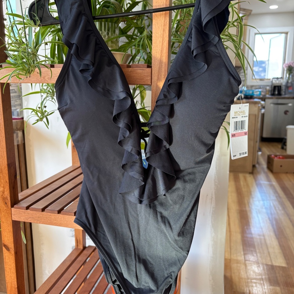 Michael Kors Black 1 piece bathing suit - Picture 3 of 3